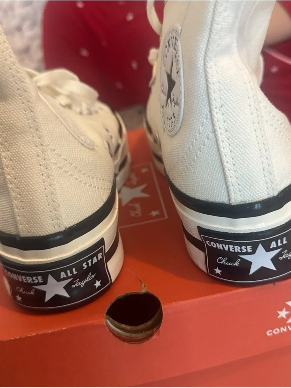 Converse Chuck Taylor All Star High Top Platform Sneakers - Cream/Off-White - Picture 3 of 6